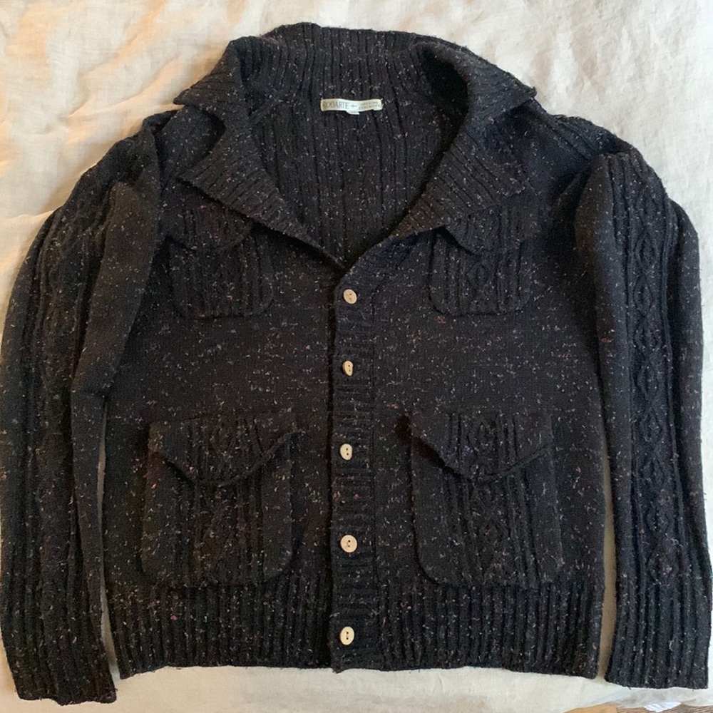 Rodarte X Opening Ceremony knit black confetti cardigan size SX